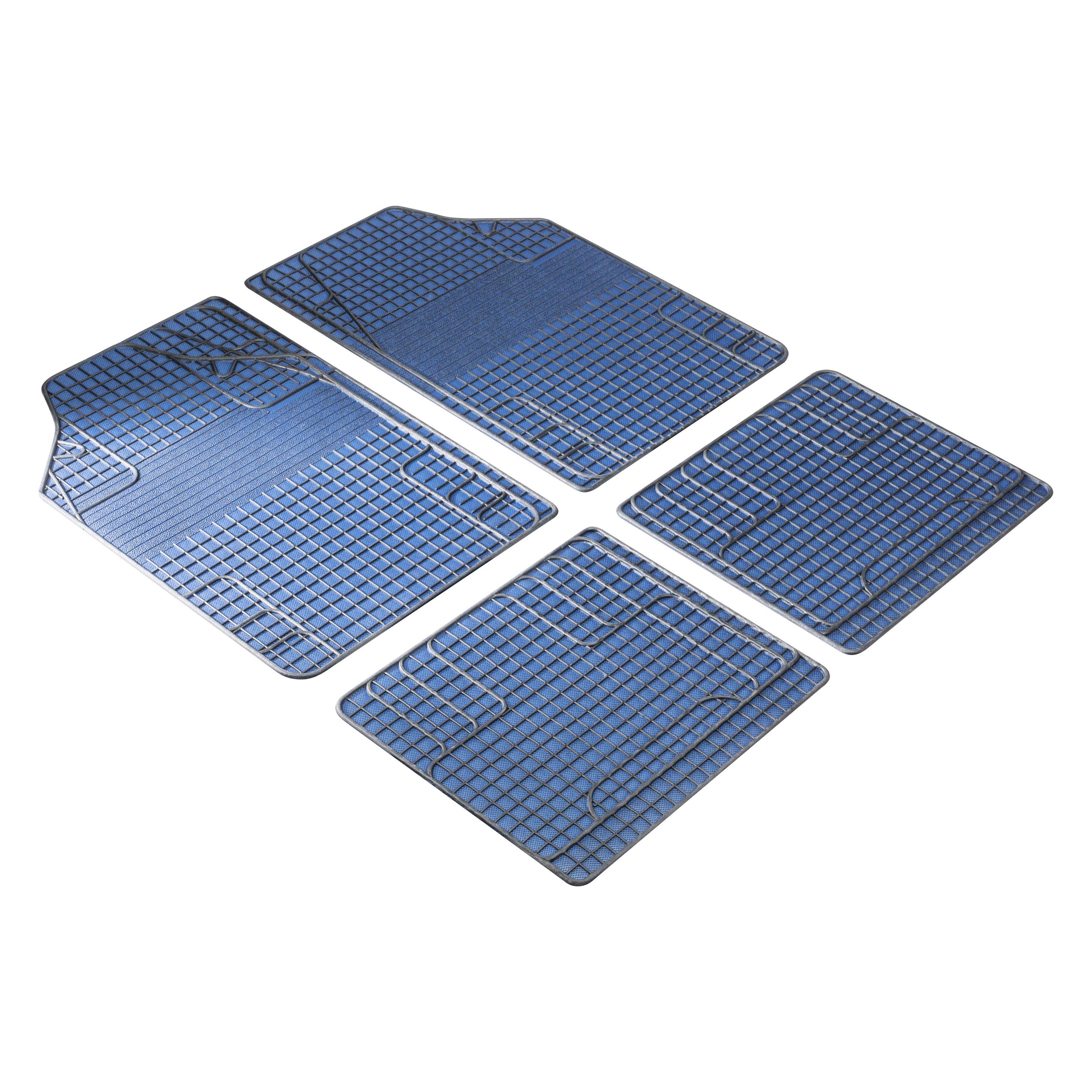 Walser Universal Auto-Gummimatten-Set, Automatten 4-teilig zuschneidbar (2 Vordermatten + 2 Rückmatten) (28054)