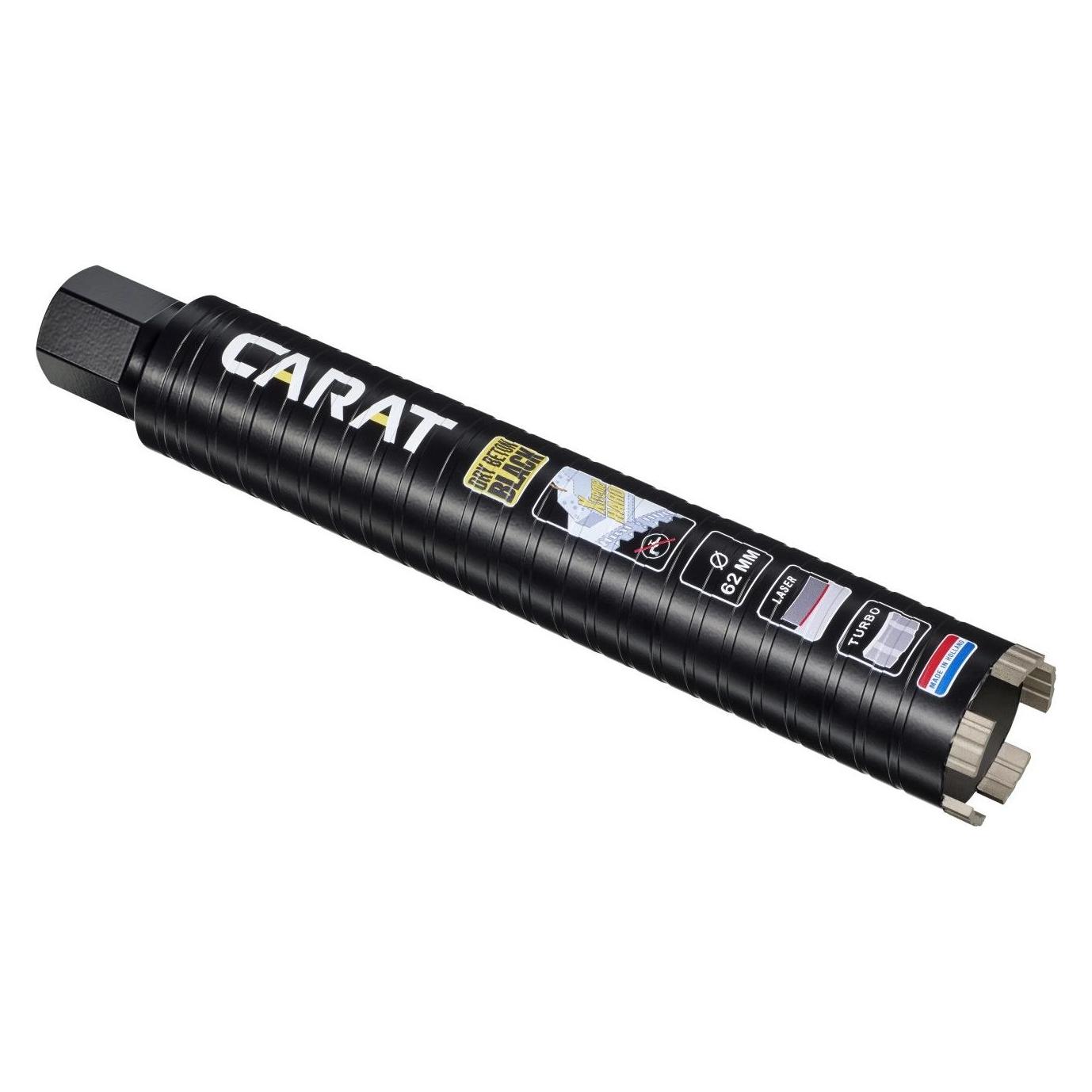 Carat EDBLACK062 Laser Beton Trocken Schwarz Diamantbohrer Trocken Ø62x300x5/4" UNC (45951762)
