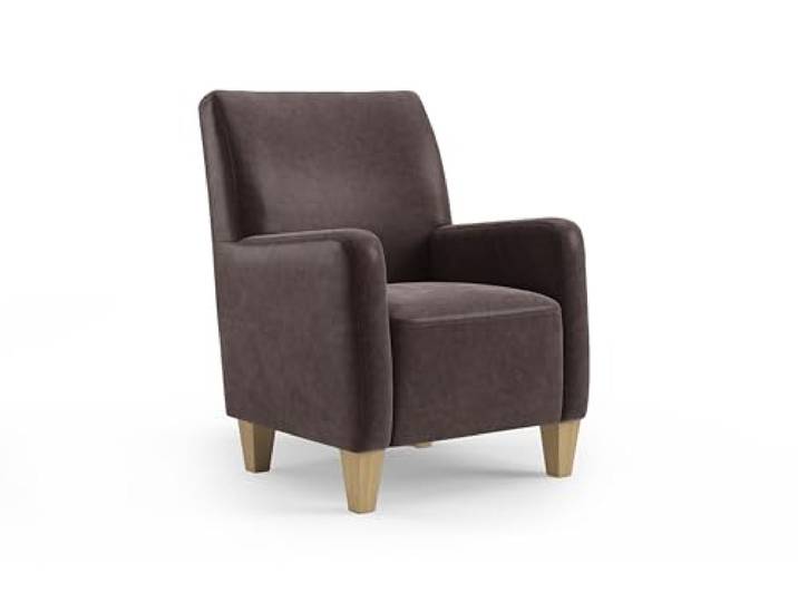 Cavadore Sessel Vida / Polstersessel im trendigen Design / 74 x 93 x 81 / Mikrofaser, Braun
