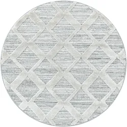 HOCHFLORTEPPICH TALFER, im Boho-Stil, Grau, Ø 200 cm
