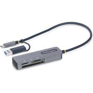 StarTech Kartenleser FCREADMICRO3V2, 3 in 1, USB & USB-C 3.0, extern, für SD-, Micro SD-, CF-Karten