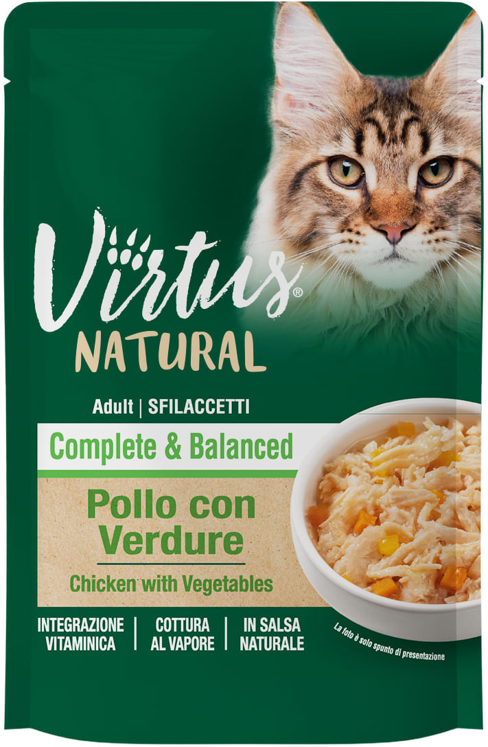 Virtus Cat Adult Natural & Complete Busta Multipack 18x70g POLLO VERDURE