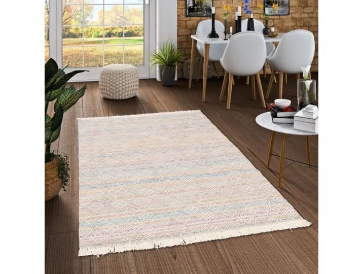 Tapis - PERGAMON - Fina Coloré - 160x230 cm - Polyester recyclé - Antisalissant