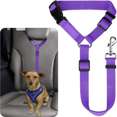 Uplifted Goods Pet Car Safety Restraint For Dogs & Cats purple m