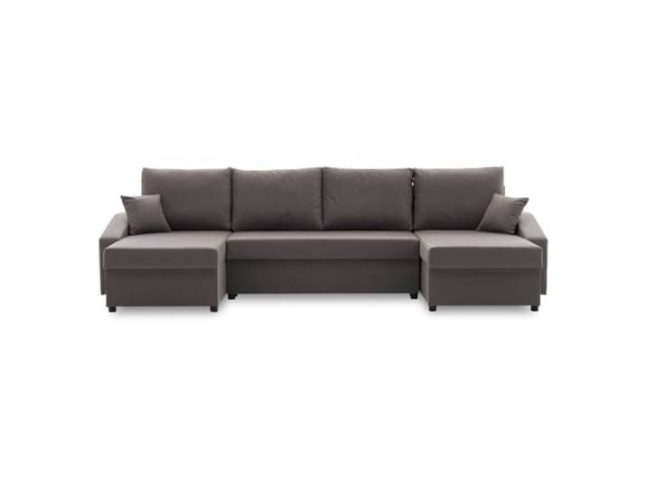 Mebligo ECKSOFA U MIT SCHLAFFUNKTION Sparta Plus BONELL Grau