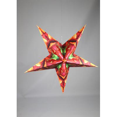 Dekostern AM DESIGN "aus Papier", bunt (rot), B:60cm H:20cm, Papier, Dekosterne, 2er Set, BxH: 60x20 cm