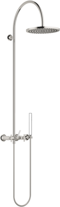 Dornbracht Vaia Duschgarnitur 26632809-08 mit Brause-Zweihandmischer, Ausladung Standbrause 450 mm, platin