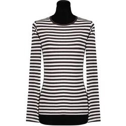 Thetru Damen Ringelshirt langarm schwarz-weiss – alltagstauglich (M)