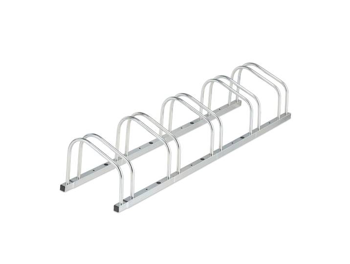 Fahrradständer für 5 Fahrräder Silber