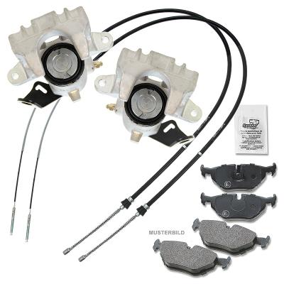 Bestprice 2x Bremssattel +Bremsbeläge +Bremsseile [Hersteller-Nr. 31185923] für VW, Seat