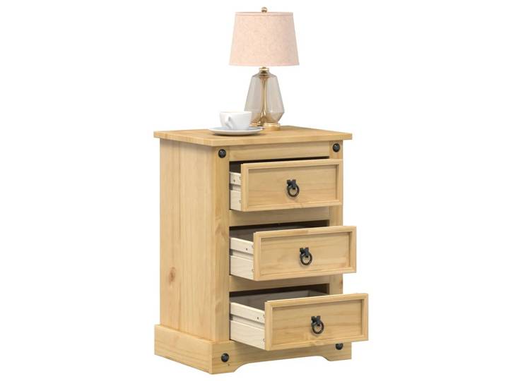 vidaXL Nachttisch Corona 45x35x64 cm Massivholz Kiefer