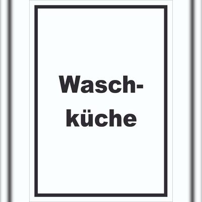 HB-Druck Waschküche Schild mit Text Waschraum hochkant A5 (148x210mm)