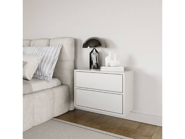Hänge-Nachtkommode Framme 40cm Weiß/Weiß