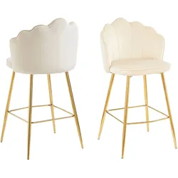SalesFever »Arielle« Barhocker 2er-Set beige 52x100x54 cm