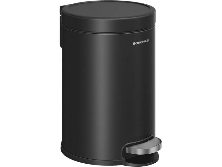 Badezimmereimer 3 l Kosmetikeimer Soft-Close Schwarz