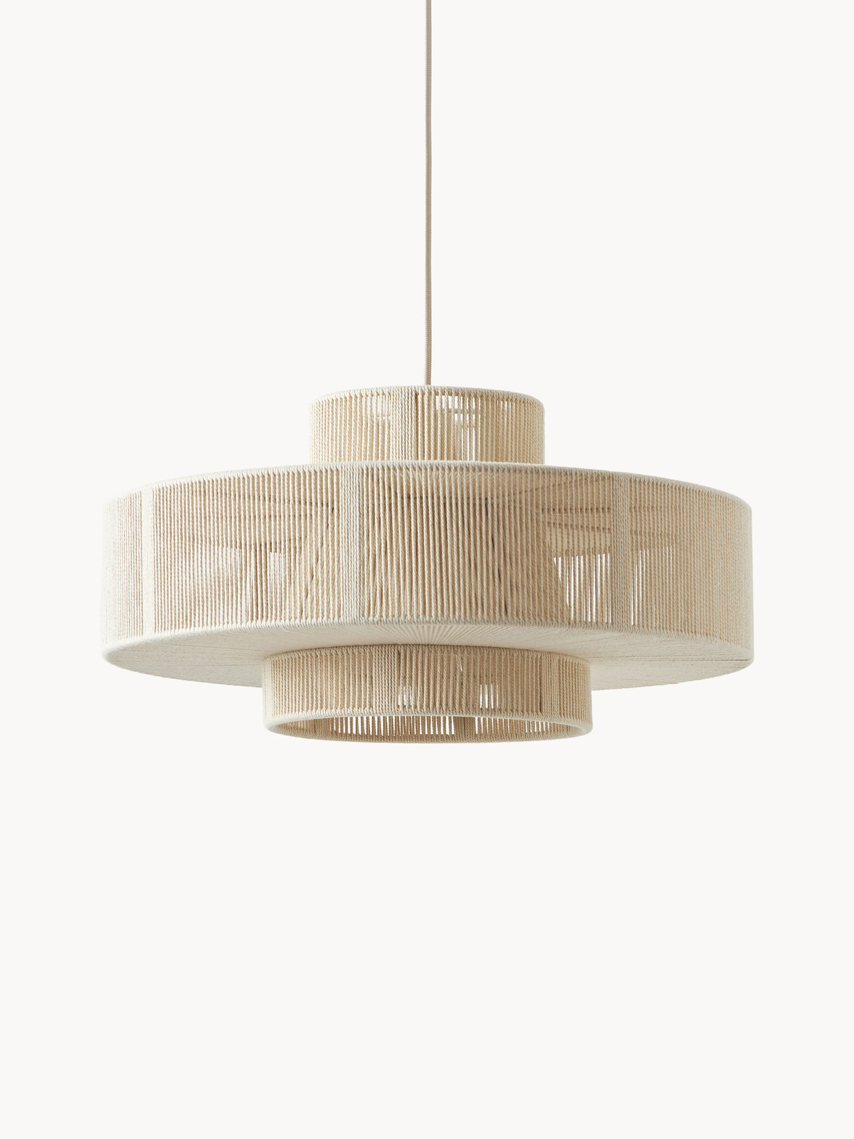 Westwing Collection Grote hanglamp Lace van linnen draad