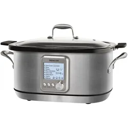 Sencor SPR 7200SS Slow Cooker, Dampfgarer + Reiskocher, Silber