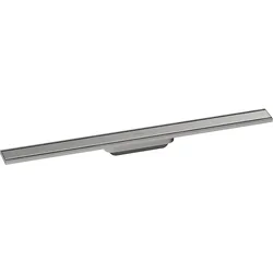 hansgrohe RainDrain Original Fertigset Duschrinne, 800mm, höhenverstellbar, Edelstahl gebürstet, 56198800