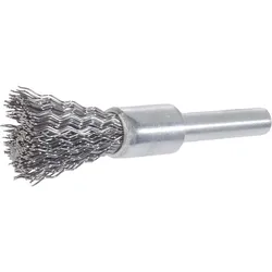 Pinselbürste Lessmann Länge: 68mm Stahldraht: 0,30mm ø: 23 x 22mm Schaft: 6,0mm
