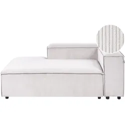CHAISELONGUE rechtsseitig Cremeweiß Cord Ardal