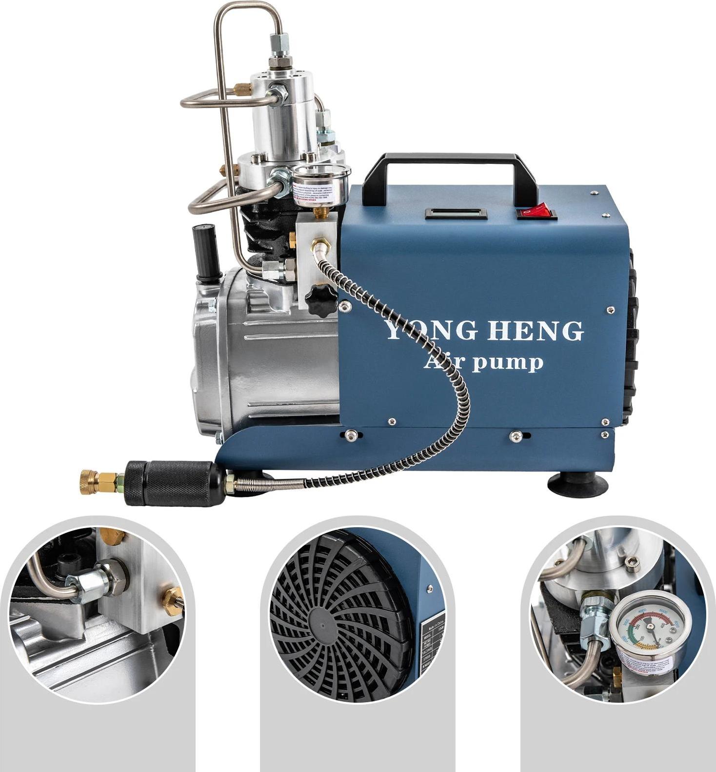 Hochdruck Luftkompressor - Elektrische Boosterpumpe 220V - Druck 30 MPa - Leistung 1,8 kW - Förderleistung 50 L/min - EU-Stecker 50 Hz - Blau