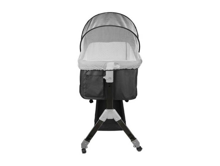 LuxusKollektion Kinderbett Babybett Beistellbett & Wiege 4-fach höhenverstellbar schwarz