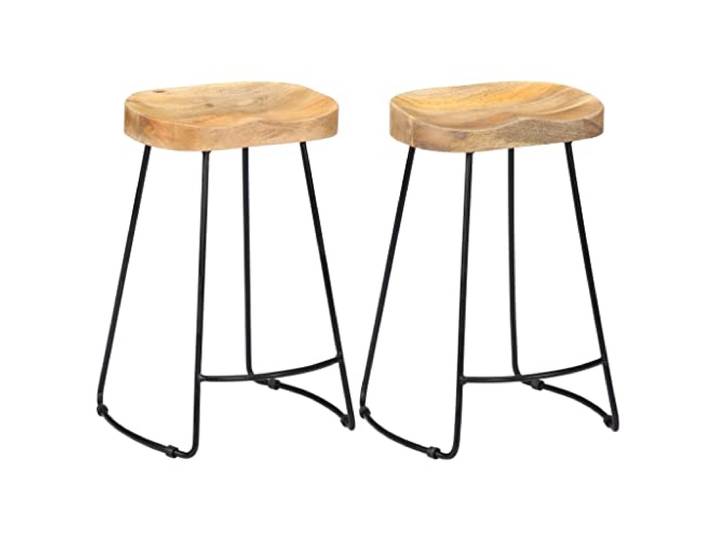 vidaXL Gavin Barhocker 2 STK. Massivholz Mango