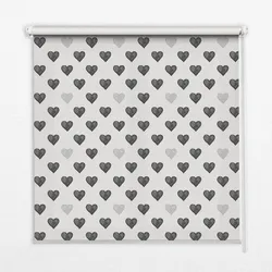 INNENROLLO - Fensterrollo - Rollo - 150x140 cm - Dunkle Herzen