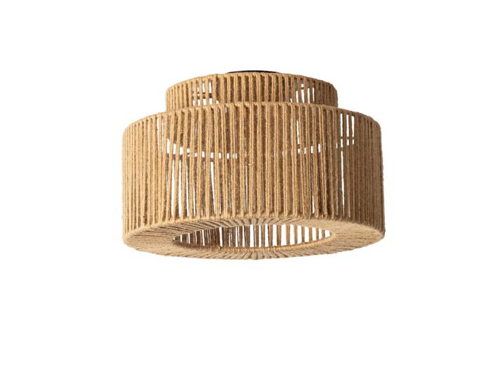 Plafonnier boho rotin naturel Ø38 cm