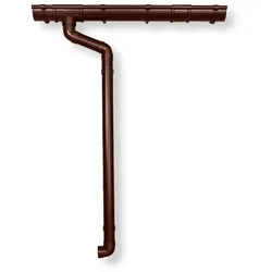 Kunststoff Dachrinnenset für Skan Holz Carport Harz / Harz Stellplatzerweiterung-Harz 624 x 560 cm-braun Set 303A