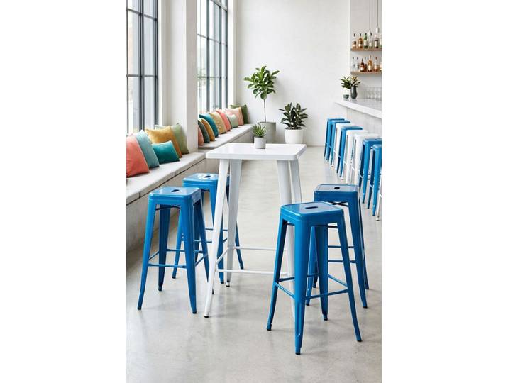 4er Set Torix Hohe Hocker 76 cm - Blau