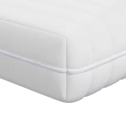 vidaXL Matratze mit Kokosnusschicht Weiß 90 x 190 cm Taschenfeder