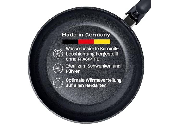 Fissler, Ceratal Classic Bratpfanne (Ø 24 cm, Orbit Black), Aluminium, Keramikbeschichtung, Induktion, Made in Germany