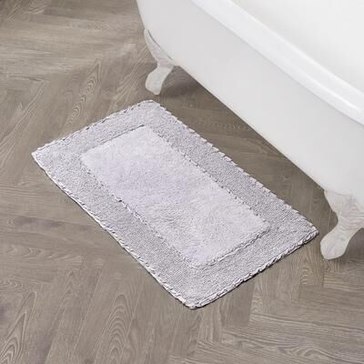 Laura Ashley Ruffle Border Pure Cotton Bath Rugs