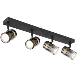 Deckenleuchte Deckenlampe Spotlampe Metall Schwarz Wohnzimmerlampe L 56 cm