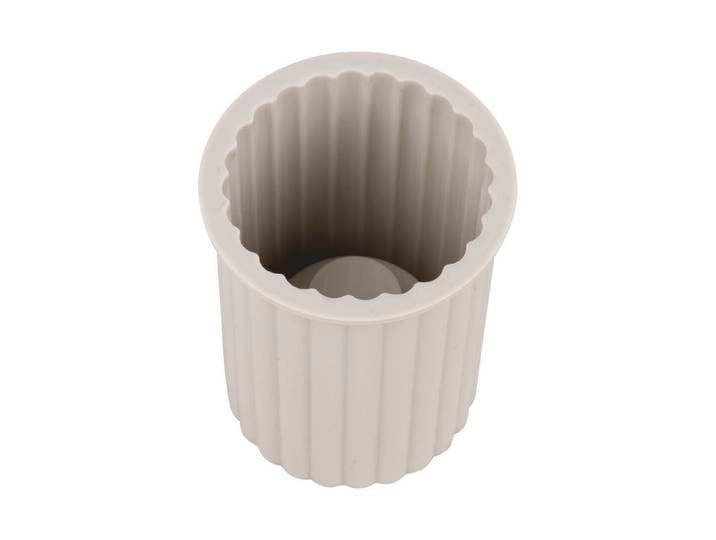 Silikon Giessform Kerzenhalter geriffelt, für Teelichter und Stabkerzen, ø52xH80mm