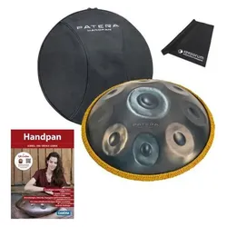 Patera Handpan HPDM-4 D-Amara mit Lehrbuch (Perkussion), Perkussion, Blau