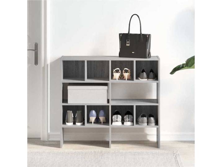 Étagère à chaussures - - Armoire à chaussures - 2 pièces - Bois ingénierie - Sonoma gris - 89 5x30x40cm 616laz57p