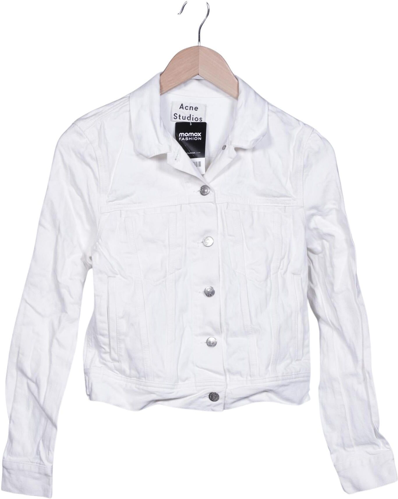 Acne Studios Damen Jacke, Weiß, Gr. EU 36, Baumwolle - Second Hand