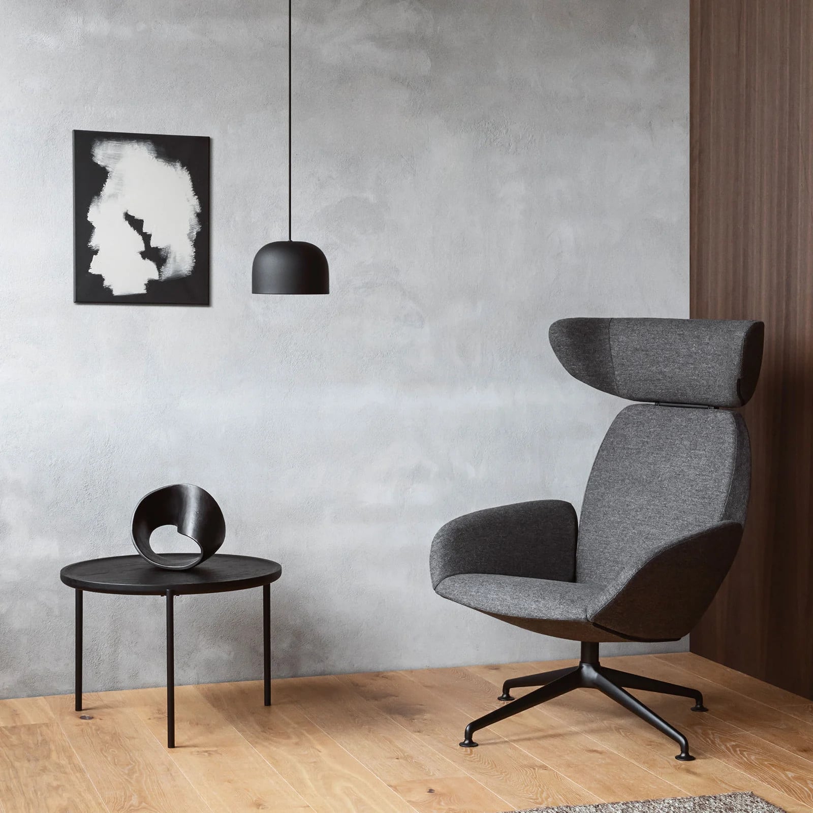 Quay hanglamp Small Black Metaal Ø22 cm