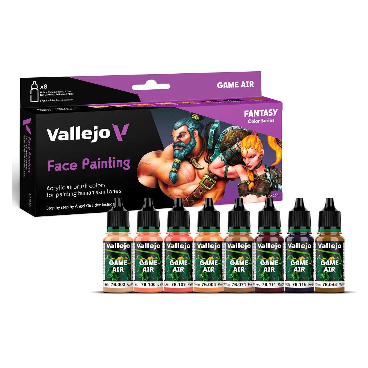 Wittmax Face painting set 8 x 18ml (72204)