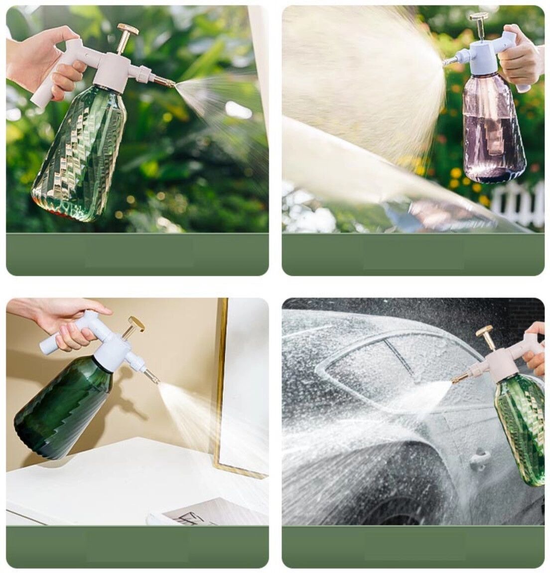 INF Luxus Drucksprüher 5L – weiter Nebelzerstäuber mit ergonomischem, transparentem PP-Behälter Violett