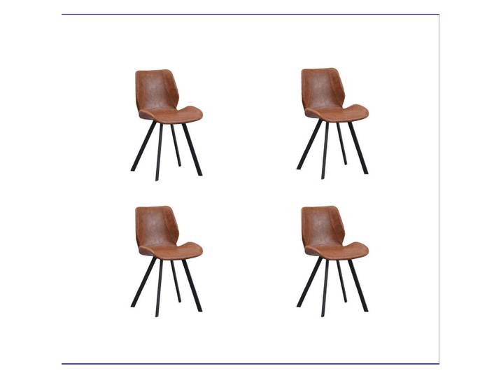 Mid.you Stuhl-Set, Cognac, 44x80x55 cm, Esszimmer, Stühle, Esszimmerstühle, Esszimmerstühle-Set