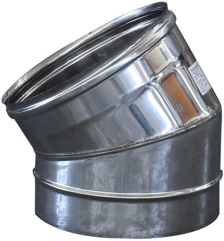 Camini Wierer Curva 45° Gradi in Acciaio Inox Vari Diametri
