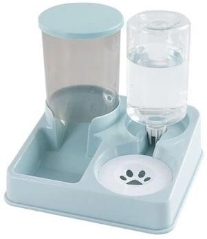 Uplift Essentials 2 in 1 Gravity Pet Feeder & Waterer Station green