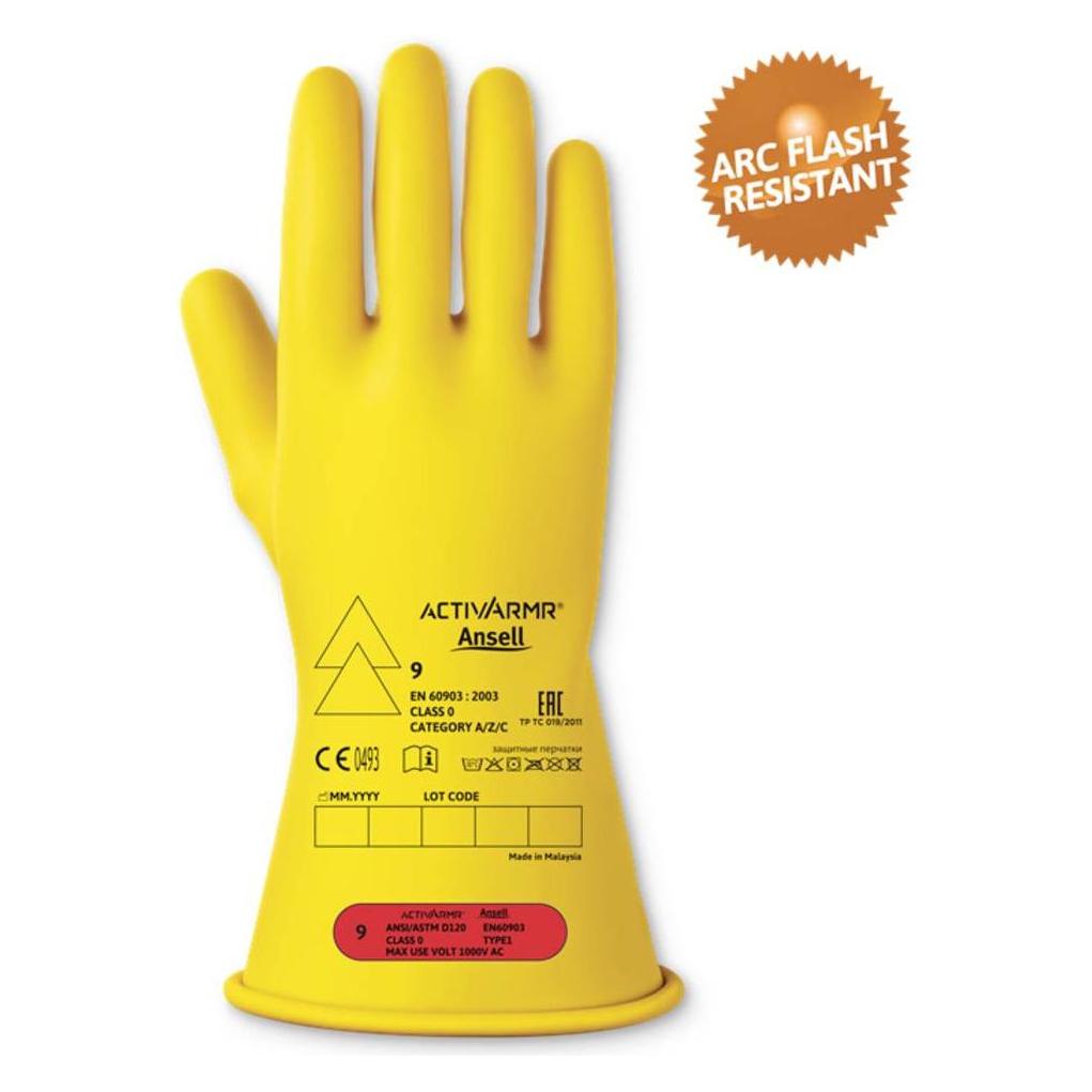 Ansell ActivArmr RIG011Y110 Naturlatex Elektrikerhandschuh Grösse (Handschuhe): 1 (11) (RIG011Y110)