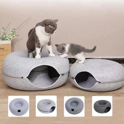 Uplifted Finds Felt Donut Interactive Tunnel Bed dark Gray m