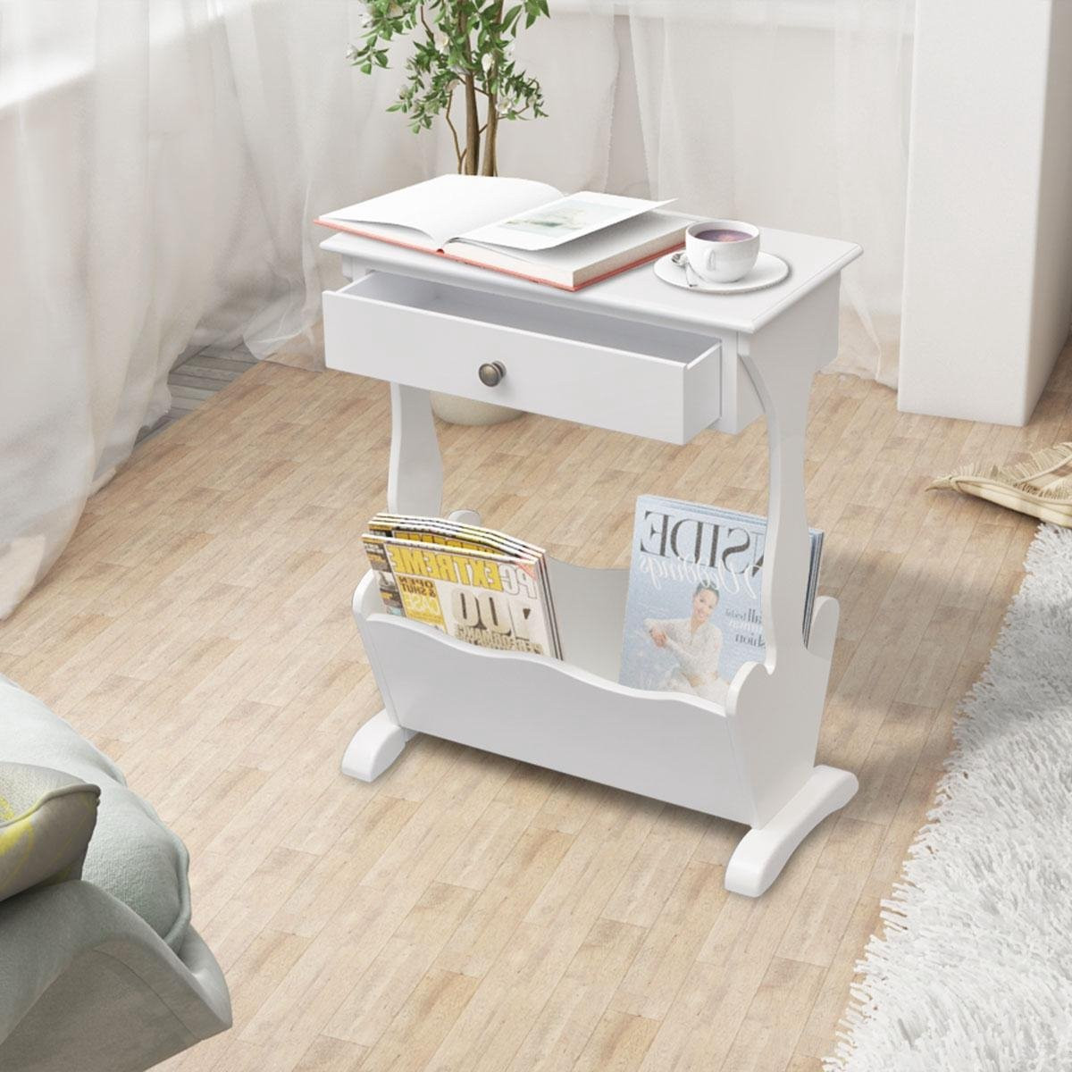vidaXL Melrose Tijdschriftenrek - Wit