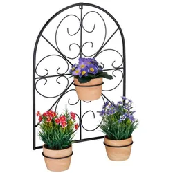 Relaxdays Blumentopfhalter in Schwarz Schwarz