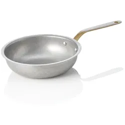 WAS Germany Servierpfanne STEEL & STYLE VINTAGE mit Messinggriff, Ø 16 cm, 390 ml, Chromnickelstahl